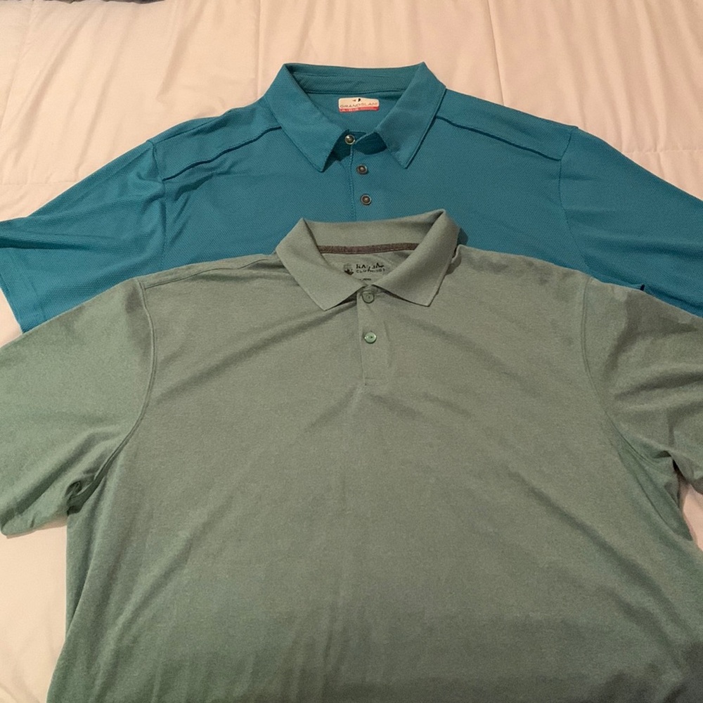 Bundle of 2 - Men’s XL with polo style button up collar